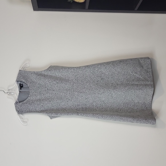 THEORY Raneid K Wool Felt Knit Light Heather Wool Sleeveless A-Line Dress - Picture 1 of 13